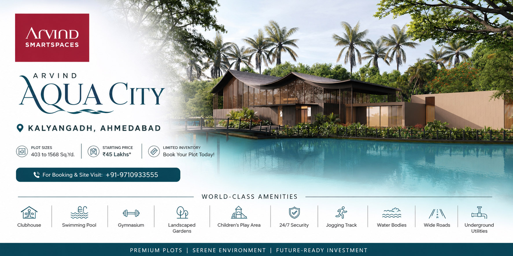 Arvind aqua city kalyangadh ahmedabad price