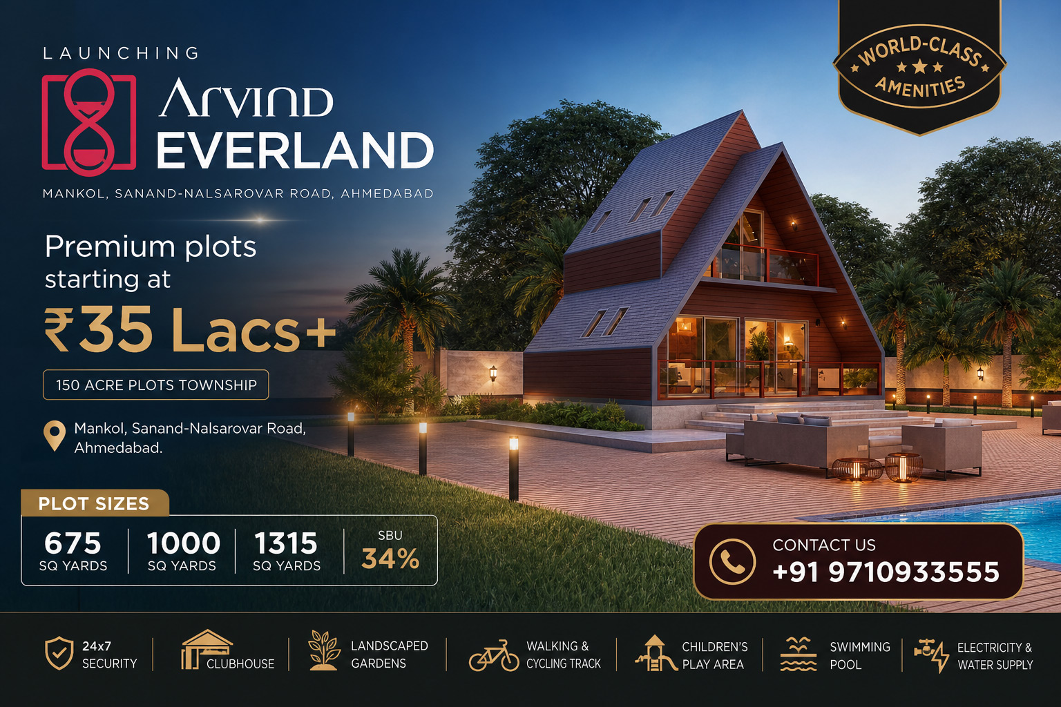 Arvind everland plots sanand possession date