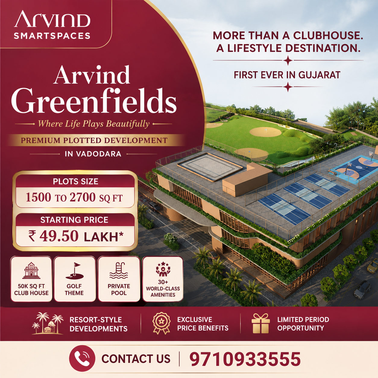 Arvind plots vadodara premium residential plots greenfields photos